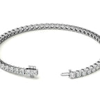 4.00 CTW tennis bracelet in 14K white gold featuring round brilliant lab-grown diamonds in a secure 4-prong setting