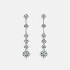 4 Carat Moissanite 925 Sterling Silver Earrings