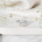4 Carat Oval Shaped Lab Grown Diamond Huge Engagement Ring with IGI Certificate