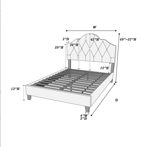 Elevate your bedroom with a luxurious light brown queen size bed