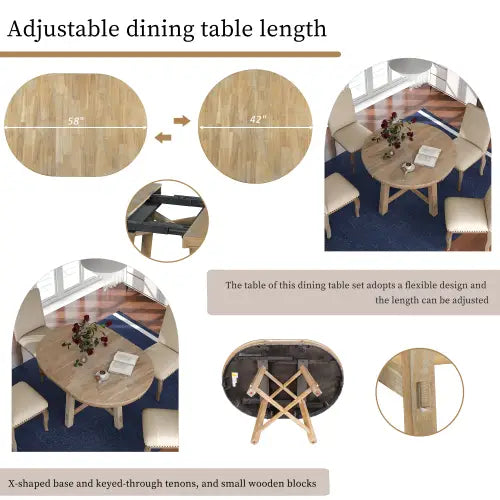 Elevate your home with the farmhouse wooden dining table set