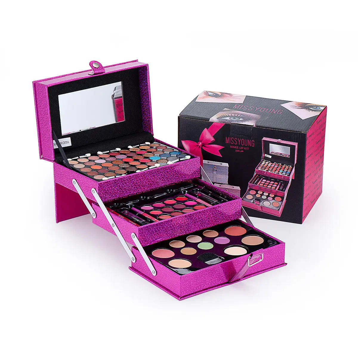 Elevate your look with luxurious eyeshadow palette and lipset set