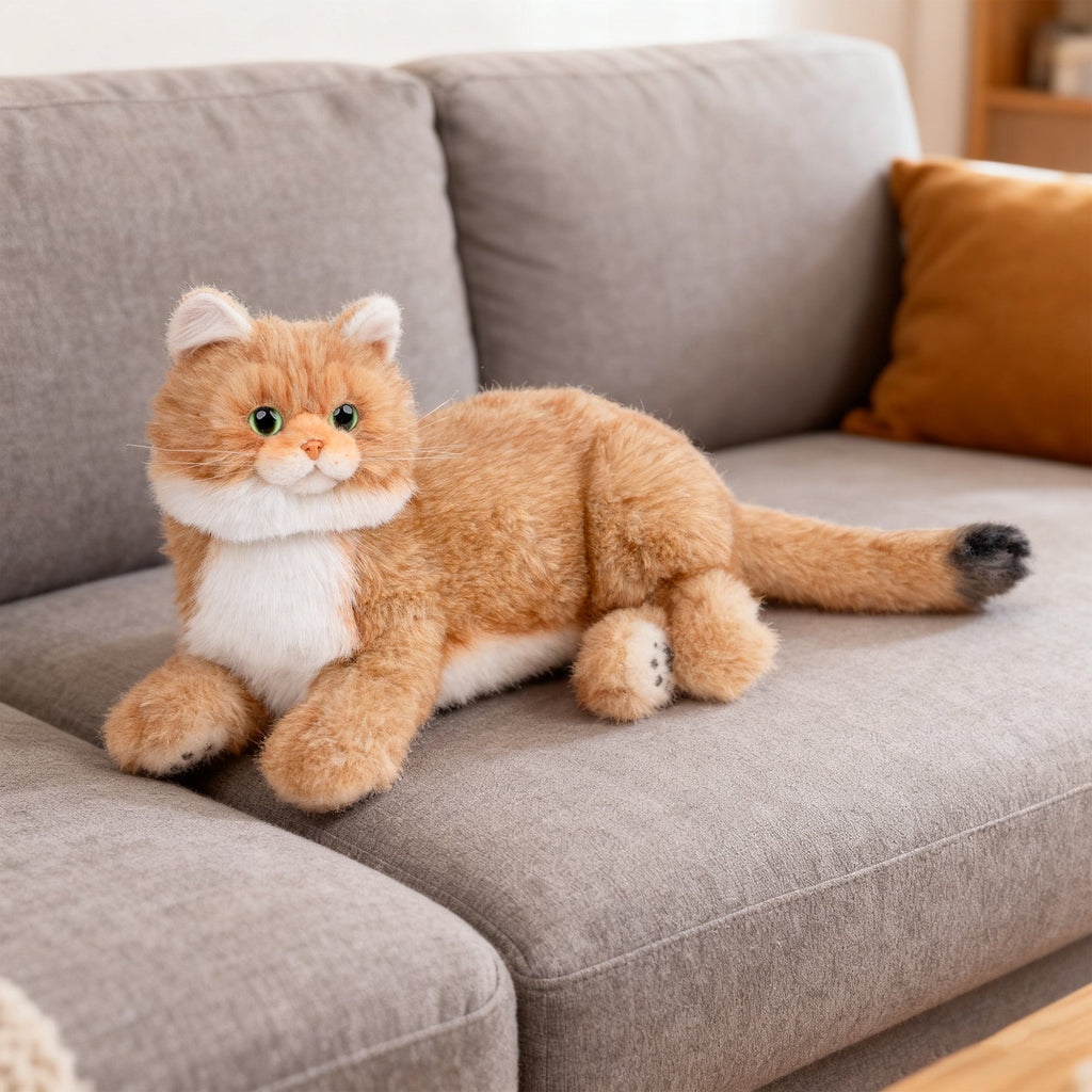 Percy 2.0 Golden British Short Hair Cat- Breathing Heartbeat Pur,Voice Robotic Cat - Maven Couture IncPERCY