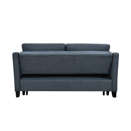 Elegant dark blue 3in-1 convertible sofa bed for luxury living spaces