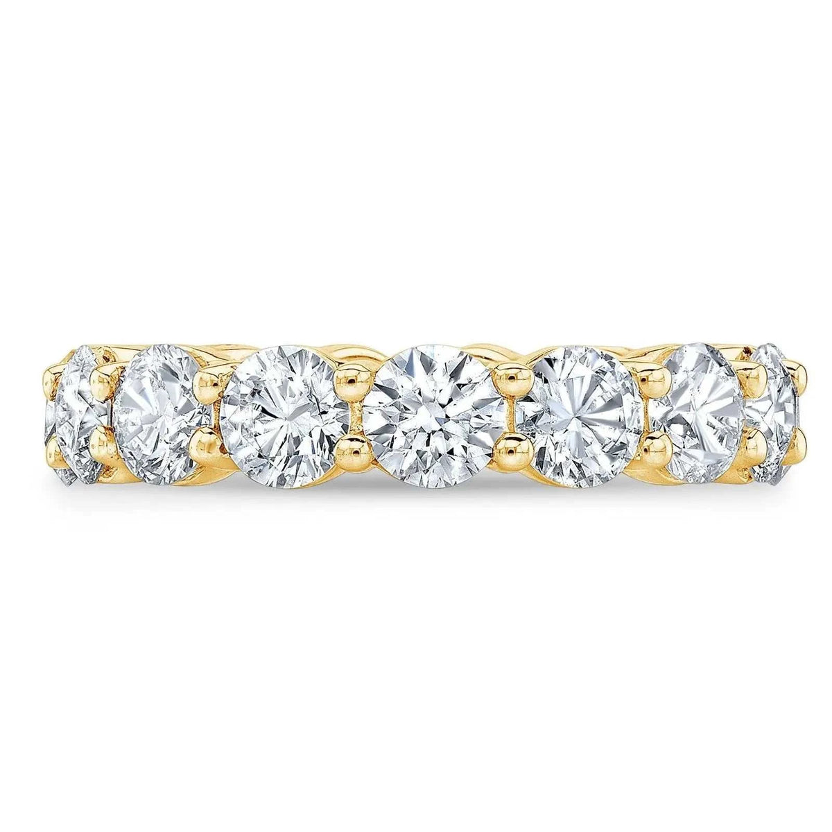 5.00 CTW Created Moissanite Eternity Band in 14k Gold Overlay – Round Cut Classic Ring - Maven Couture IncDiamond Ring