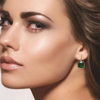5.00 CTW Lab Grown Sapphire and Emerald Cushion Cut Drop Earrings Set - 14K Gold (2 Pairs) - Maven Couture IncEarrings