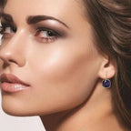 5.00 CTW Lab Grown Sapphire and Emerald Cushion Cut Drop Earrings Set - 14K Gold (2 Pairs) - Maven Couture IncEarrings