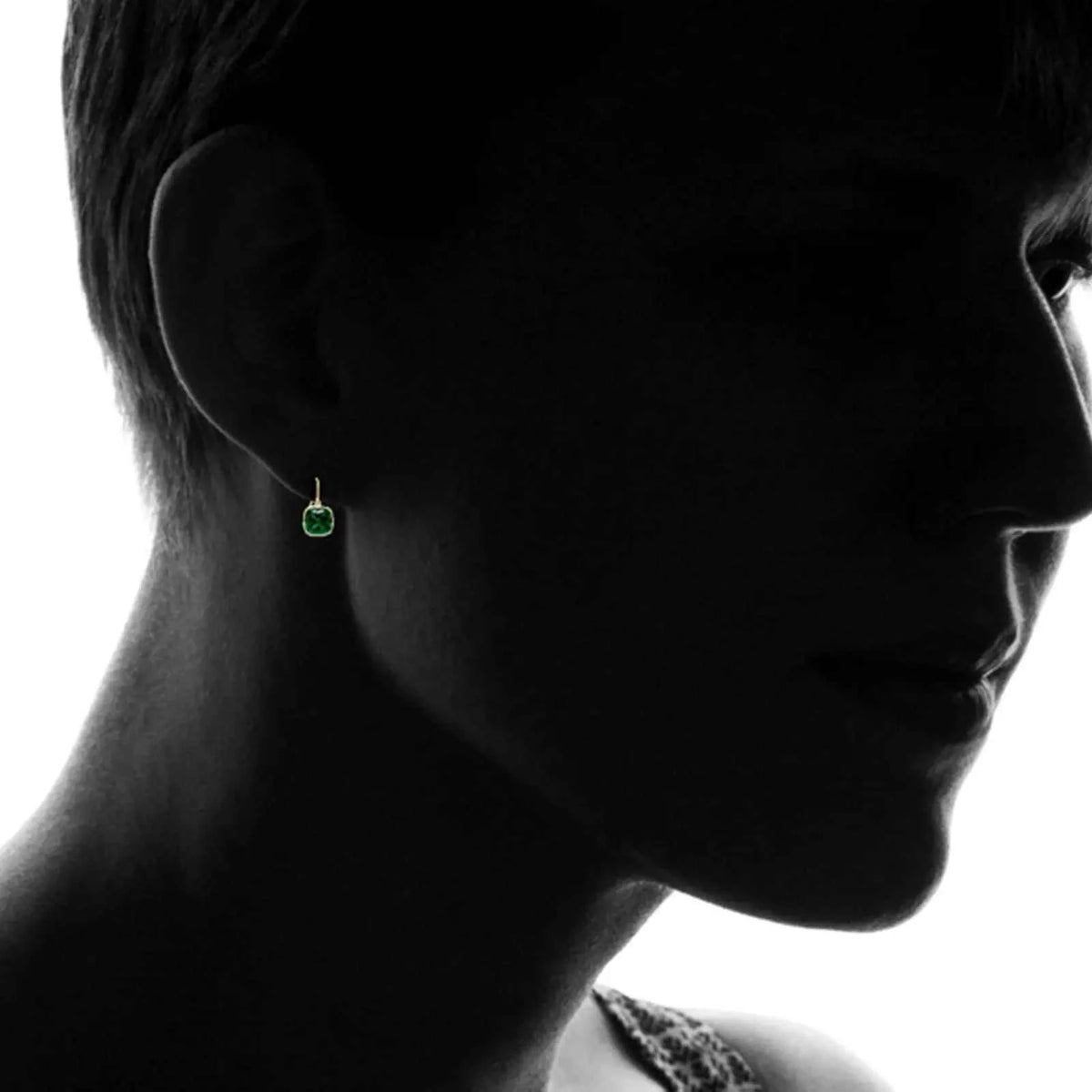 5.00 CTW Lab Grown Sapphire and Emerald Cushion Cut Drop Earrings Set - 14K Gold (2 Pairs) - Maven Couture IncEarrings