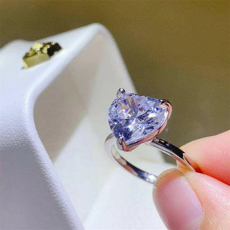 Exquisite 5 carat moissanite heart ring elevating luxury fashion for women $199 1-piece this exquisite moissanite