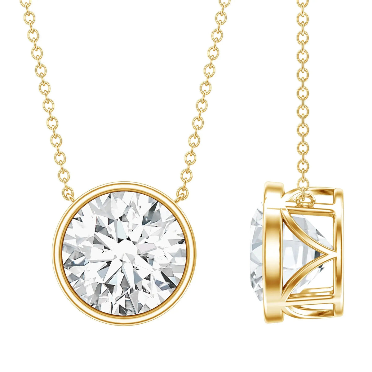 5 Carat Lab Grown Diamond Bridal Necklace with IGI Certificate