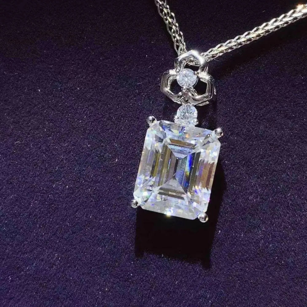 Indulge in luxury fashion with the elegant 5 carat moissanite necklace $299 1-piece indulge in the brilliance