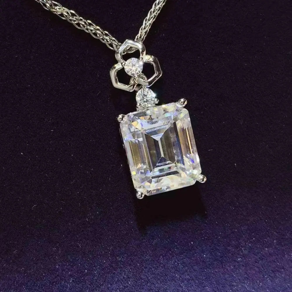 Indulge in luxury fashion with the elegant 5 carat moissanite necklace $299 1-piece indulge in the brilliance