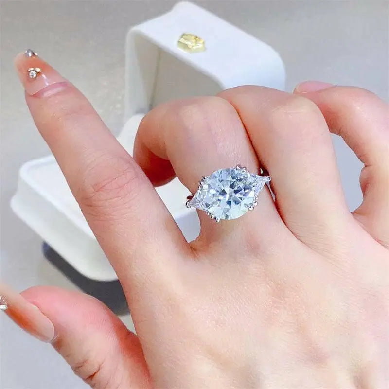 Radiate elegance with the 5 carat moissanite ring in sterling silver $180 1-piece this exquisite piece of moissanite