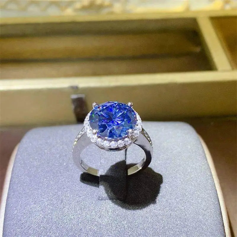 Elegant 5 carat moissanite silver ring for luxury fashion for women $319 1-piece, a stunning embodiment