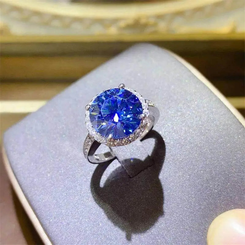 Elegant 5 carat moissanite silver ring for luxury fashion for women $319 1-piece, a stunning embodiment