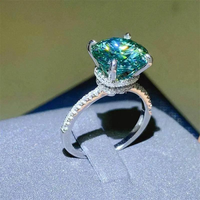 Exquisite 5 carat moissanite ring in luxury fashion for women $189 1-piece exquisite 925 sterling silver, adorned