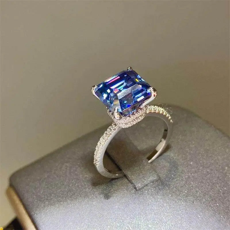 Exquisite 5 carat moissanite zircon ring in luxury fashion for women $406 1-piece 925 sterling silver, moissanite,