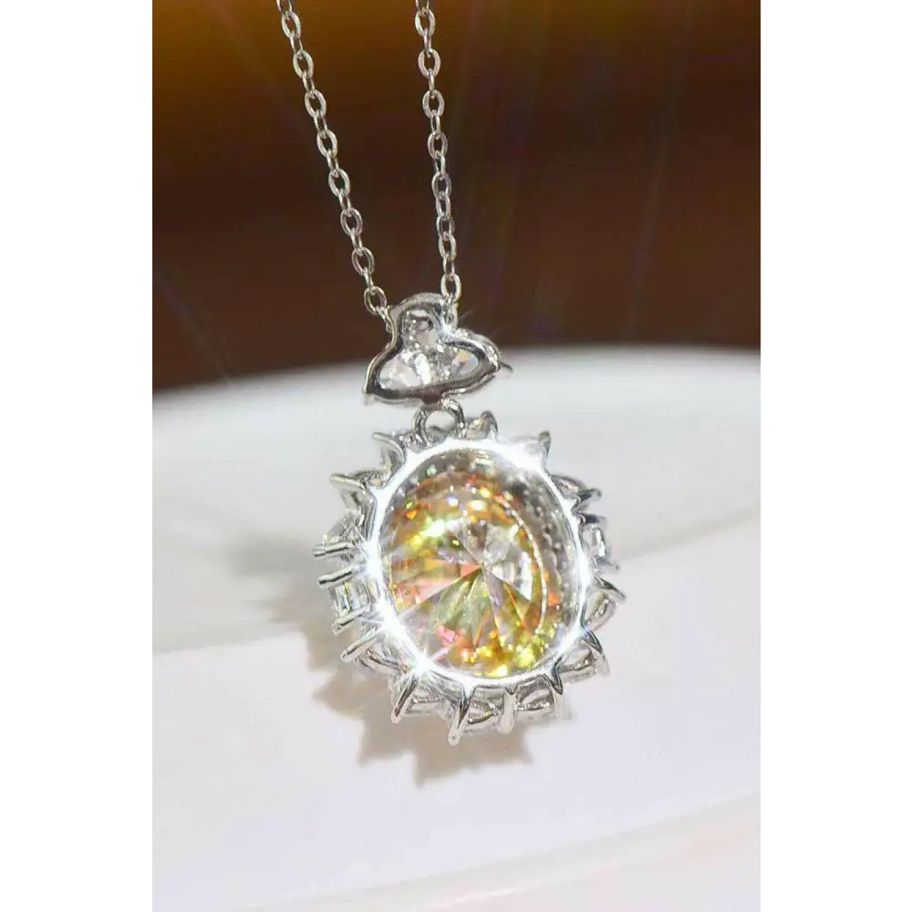 Sublime 5 carat yellow moissanite pendant for luxury fashion women $258 picture flat lay modern, fashion experience