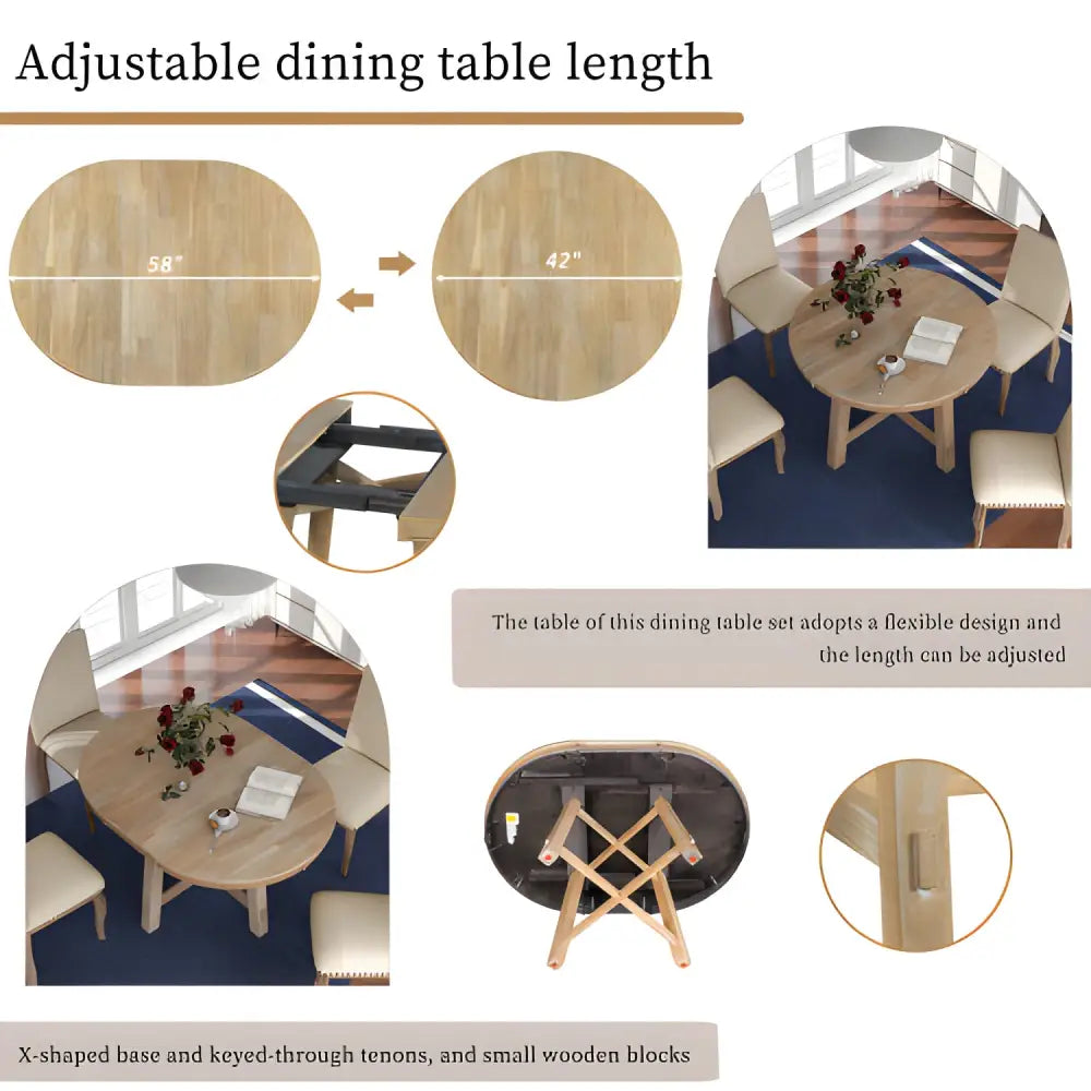 Elevate your home with the farmhouse wooden dining table set $899.99 specification product information item st000074aae