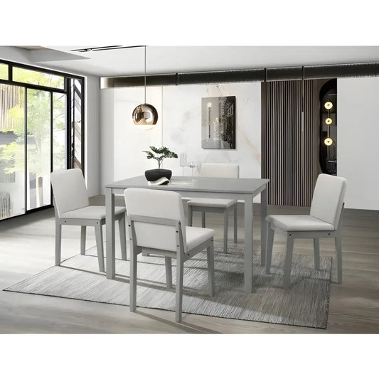 Grey finish 5pc dining room set for a touch of luxury and comfort $599.99 furniture