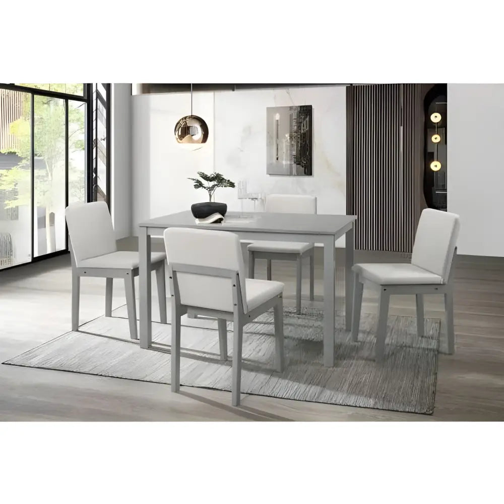 Grey finish 5pc dining room set for a touch of luxury and comfort $599.99 furniture