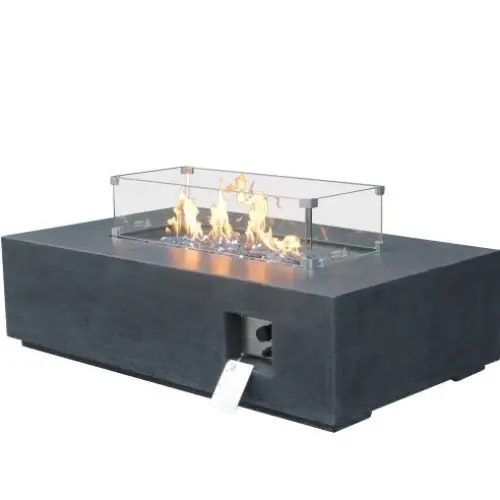 Elevate outdoor luxury with the elegant concrete propane fire pit table $1,299.99 furniture