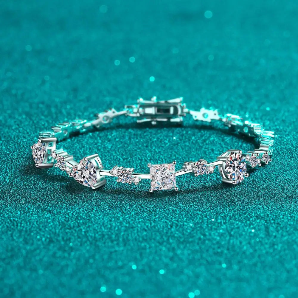 Luxury fashion for women with a 2 carat moissanite bracelet $275 1-piece this exquisite moissanite jewelry, boasting