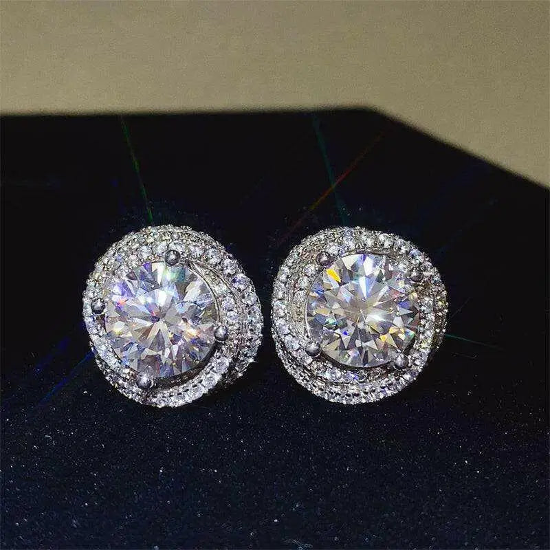 Elevate your style with 6 carat moissanite sterling silver earrings $139 1-pair moissanite jewelry over 0.3 carats