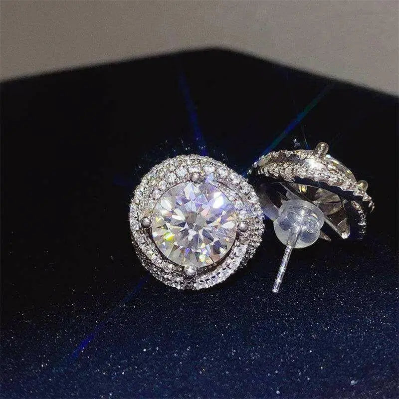 Elevate your style with 6 carat moissanite sterling silver earrings $139 1-pair moissanite jewelry over 0.3 carats