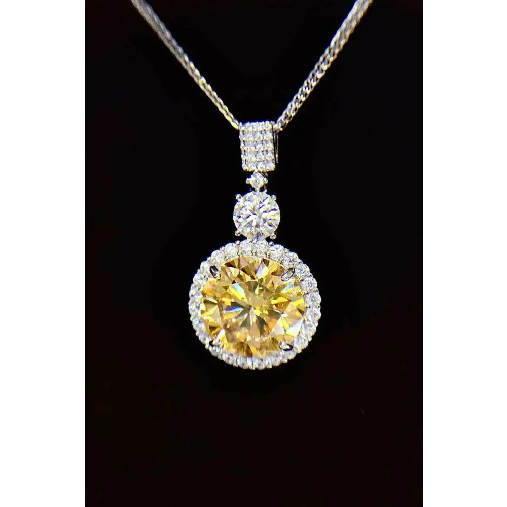 Stunning 6 carat moissanite pendant necklace in luxury fashion for woman $278 moissanite jewelry over 0.3 carats