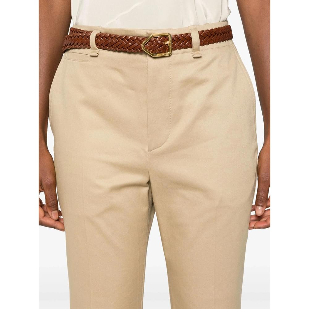 Saint Laurent Neutrals Trousers - Straight Trousers Women Women - Maven Couture IncBottoms / Pants