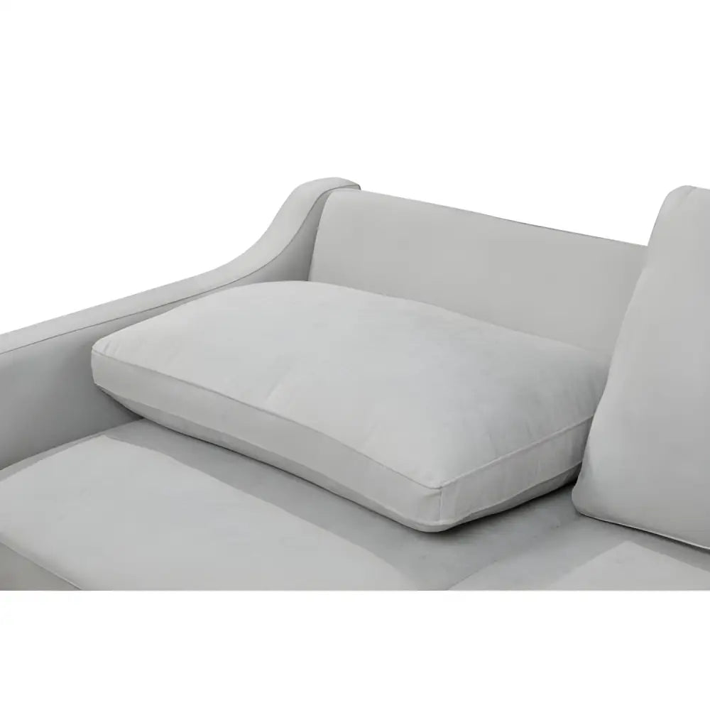 Elegant light grey luxury sofa bed with reclining backrest $1,200 furniture specification product information product