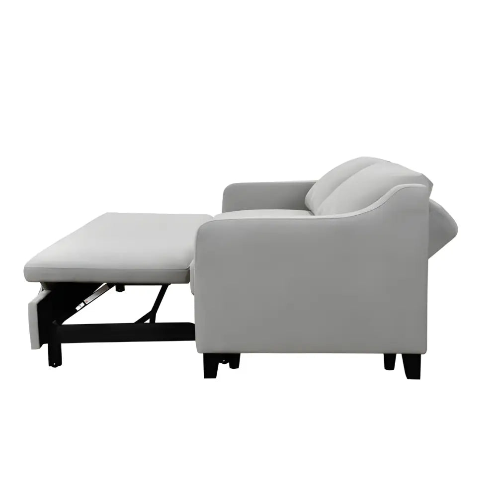 Elegant light grey luxury sofa bed with reclining backrest $1,200 furniture specification product information product