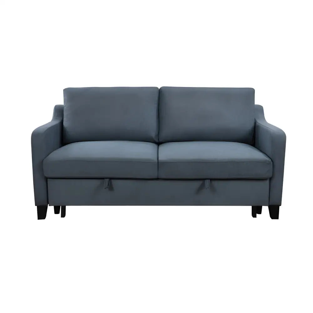 Elegant dark blue 3in-1 convertible sofa bed for luxury living spaces $1,200 furniture