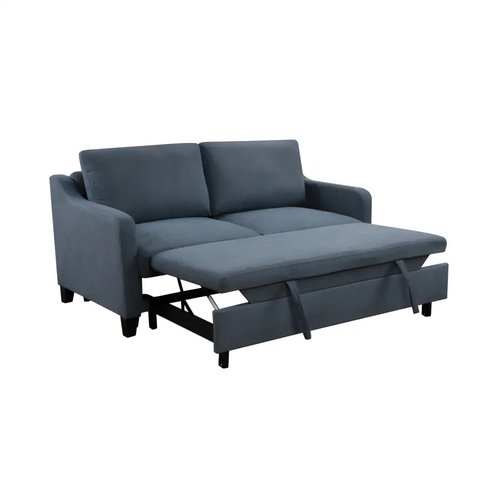 Elegant dark blue 3in-1 convertible sofa bed for luxury living spaces $1,200 furniture