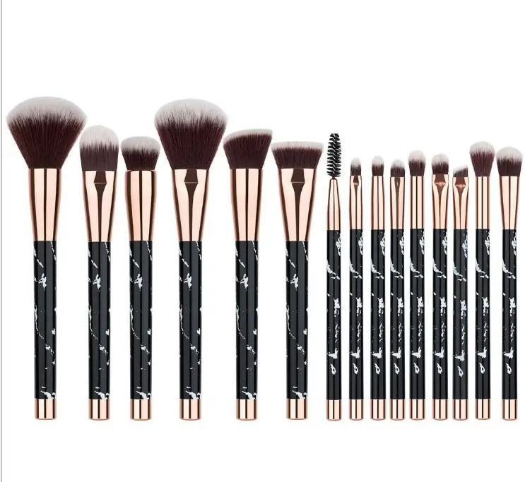 Elevate your beauty routine with exclusive luxury marble makeup brushes