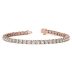 6ctw Created Moissanite Tennis Bracelet - 3mm Stones - 14K Gold Overlay in White, Yellow or Rose Gold - Maven Couture IncBracelets