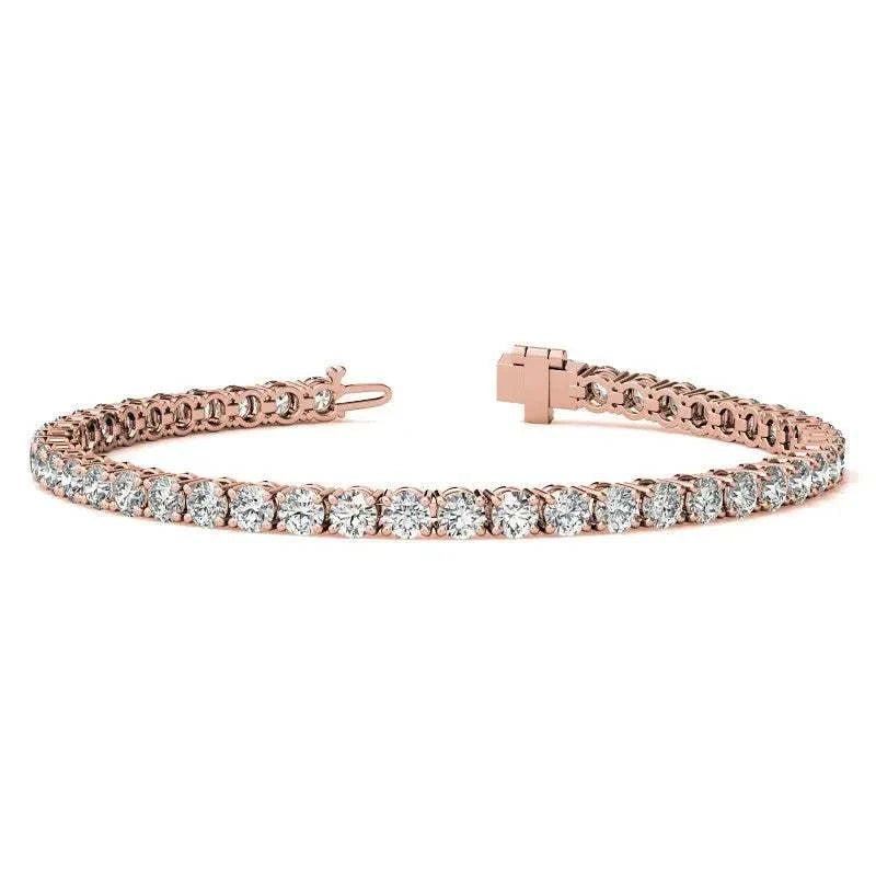 6ctw Created Moissanite Tennis Bracelet - 3mm Stones - 14K Gold Overlay in White, Yellow or Rose Gold - Maven Couture IncBracelets