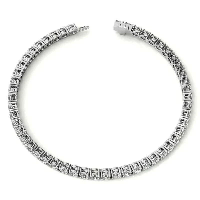 6ctw Created Moissanite Tennis Bracelet - 3mm Stones - 14K Gold Overlay in White, Yellow or Rose Gold - Maven Couture IncBracelets
