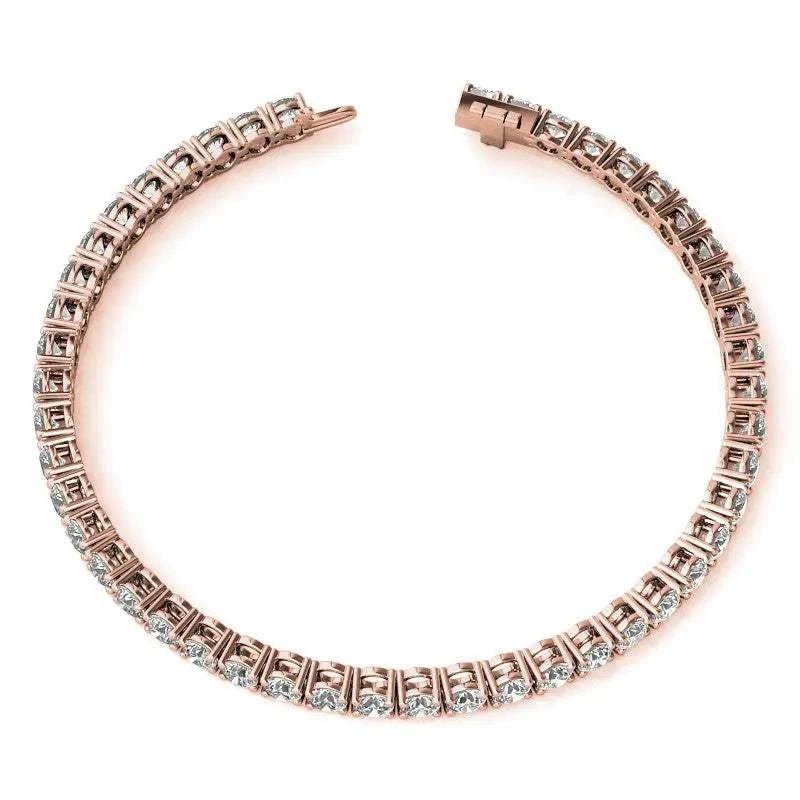6ctw Created Moissanite Tennis Bracelet - 3mm Stones - 14K Gold Overlay in White, Yellow or Rose Gold - Maven Couture IncBracelets