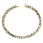 6ctw Lab Created Moissanite Tennis Bracelet - 3mm Stones - Choice of White or 14K Gold Plated Finish