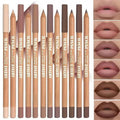 6pcs Velvet Matte Lip Liner Set - Long-Lasting Versatile Shades Longlasting Lip Makeup Berry, Brown, Pink Lip Pencil