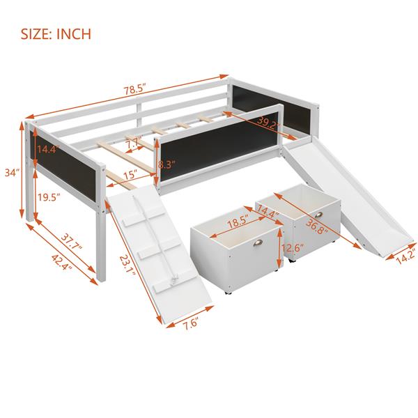 Elevate your space with the luxurious double loft bed in white