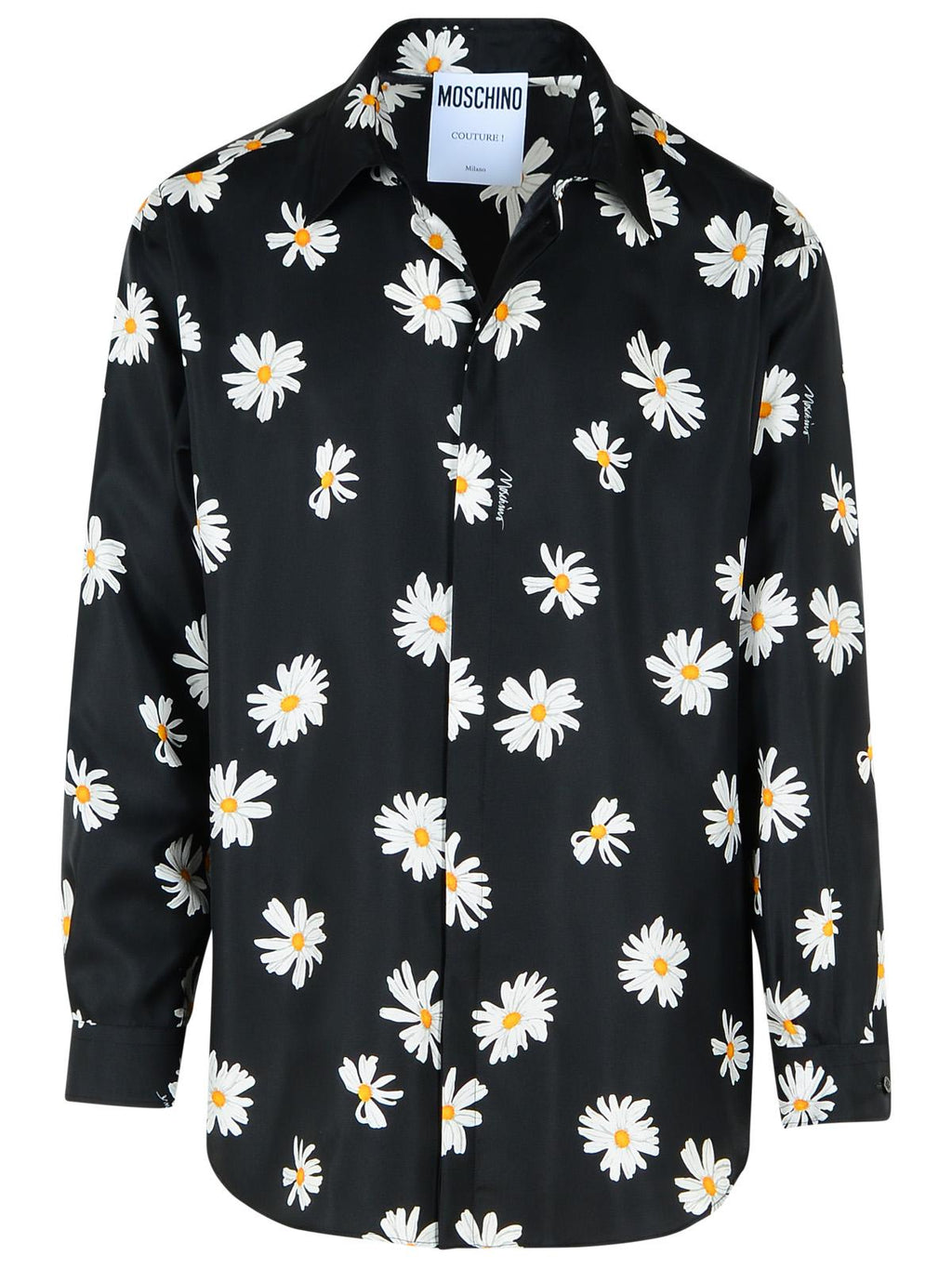 Moschino Black Silk Shirt Men - Maven Couture IncTops / Blouses