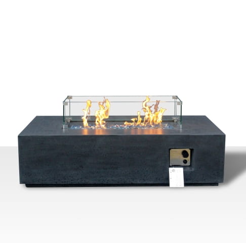 Elevate outdoor luxury with the elegant concrete propane fire pit table