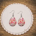 Beautiful Floral Poppy Drop Earrings