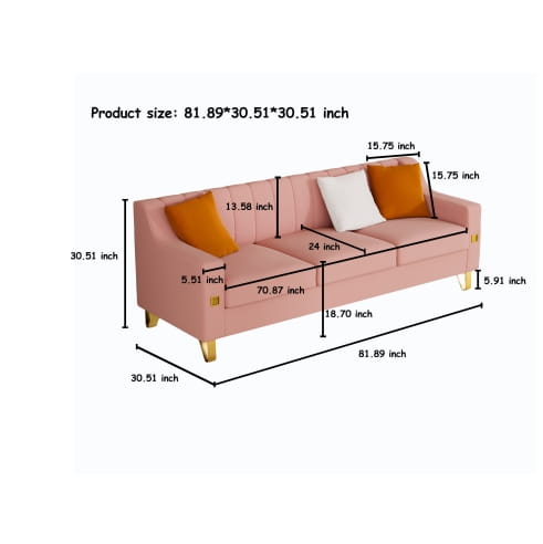 Elegant pink velvet sofa set for luxury fashion in your living room