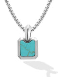 Turquoise Square Pendant Necklace - Maven Couture IncSquare Pendant