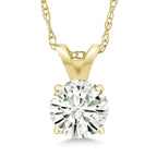 .80 CTW Certified Genuine Moissanite Solitaire Pendant Necklace - Choice of 14k White or Yellow Gold - Maven Couture IncCharms & Pendants