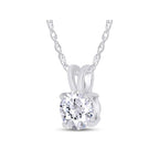 .80 CTW Certified Genuine Moissanite Solitaire Pendant Necklace - Choice of 14k White or Yellow Gold - Maven Couture IncCharms & Pendants